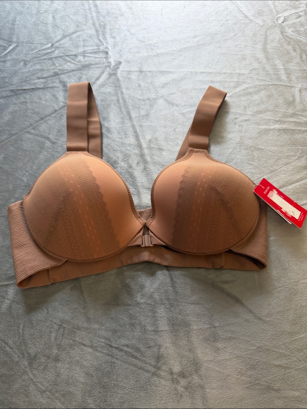 SPANX Front-Close T-Shirt Bra in Brown